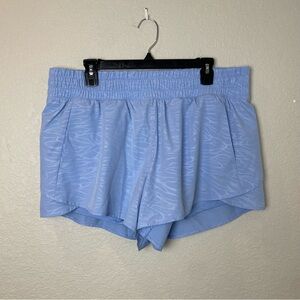 AVIA Women's Light Blue Patterned Wind Shorts w/Liner Size XL